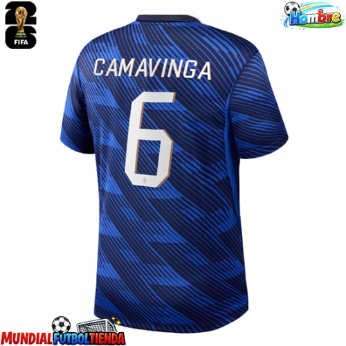 Camiseta Francia Eduardo Camavinga #6 Primera Equipación Replica Mundial 2026 mangas cortas